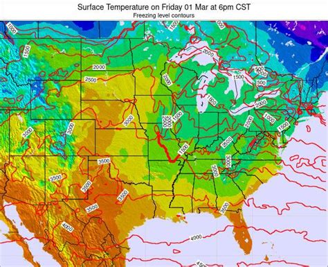 Missouri Surface Temperature On Wednesday 15 May At 1am Cdt