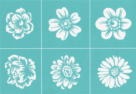 Adhesive Silk Screen Stencil 6 Blossoms Diy Supplies Canada