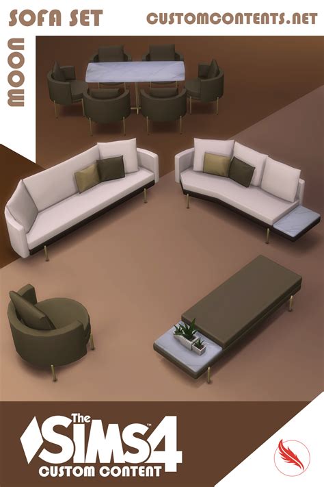 Moon Sofa Set The Sims 4 Catalog