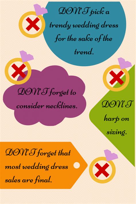 The Dos And Donts Of Wedding Dress Shopping Infographic New