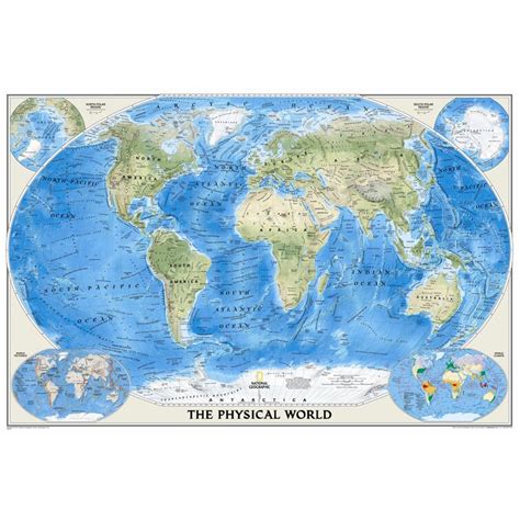 National Geographic Maps World Physical Wall Map And Reviews Wayfair