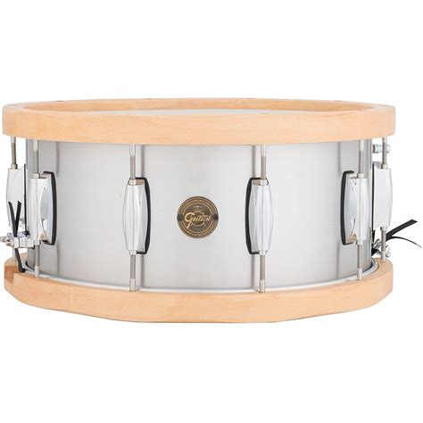 Gretsch Drums S1 6514a Wh 65” X 14” Aluminum Wood Hoop Snare Drum S 1