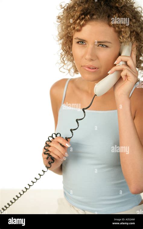 Young Woman Calling Stock Photo Alamy