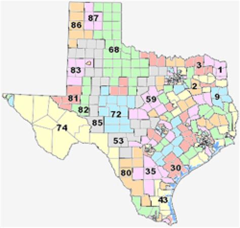 Texas State House Of Representatives District Map Printable Map