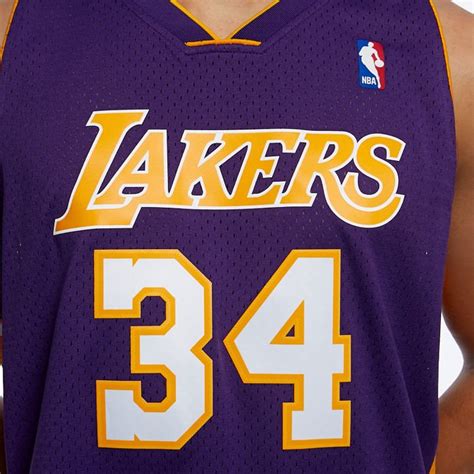 Mitchell And Ness Los Angeles Lakers 34 Shaquille Oneal Purple Swingman