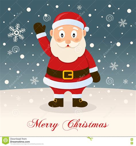 Santa Claus Wishing A Merry Christmas Stock Vector Illustration Of