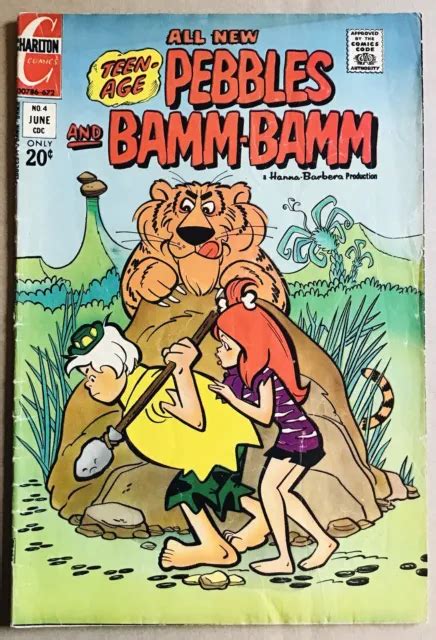 pebbles and bamm bamm 4 “teen age” 1972 hanna barbera charlton comics vg 9 95 picclick