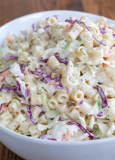 Coleslaw Pasta Salad Barefeet In The Kitchen