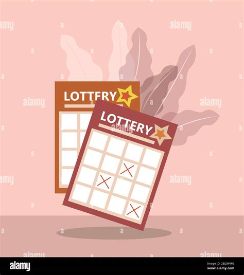 Billete De Lotería Bingo Win Icono Estilo Llano Aislado Sobre Un Fondo Blanco Ilustración