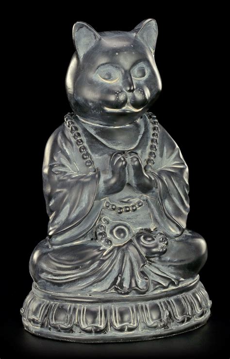 Buddha Figur Meditierende Katze Figuren Shopde