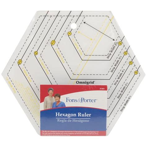 Dritz Fons And Porter Hexagon Ruler Amazonca Hexagon Ruler
