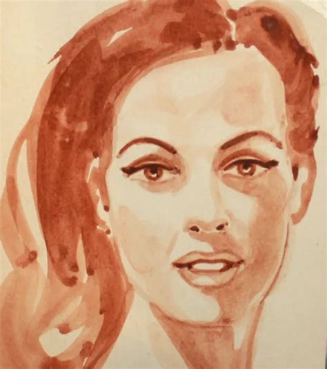 Vintage Impressionist Watercolor Painting Woman Portrait Picclick