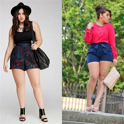 30 Plus Size Shorts Outfit Ideas For Beautiful Curvy Ladies