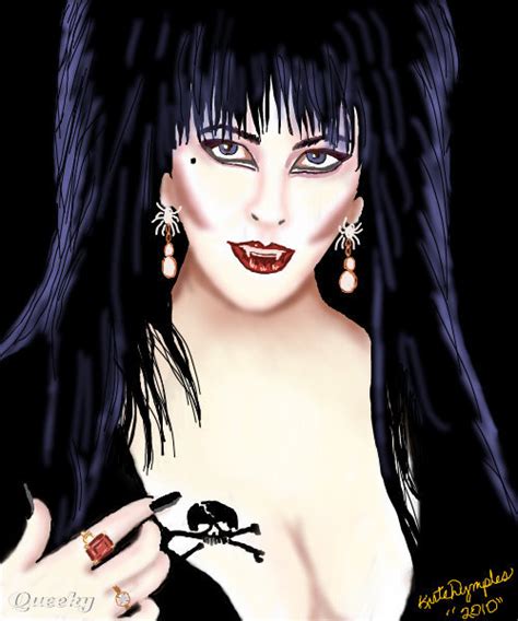 Elvira Mistress Of The Dark A Character Speedpaint Drawing By Kutedymples Queeky Draw Paint