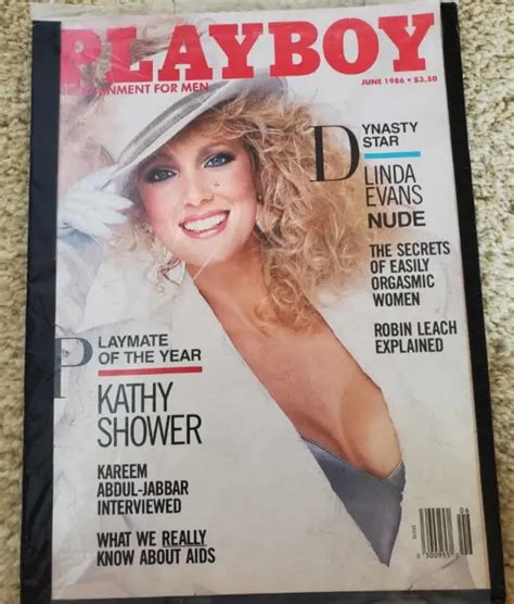 June Playboy Magazine Kathy Shower On The Cover Picclick