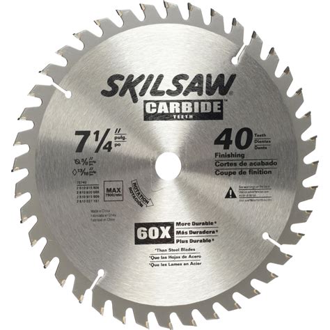 Skil 7 14 Inch 40 Tooth Carbide Tipped Circular Saw Blade 75740w
