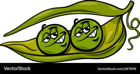 Like Two Peas In A Pod Cartoon Royalty Free Vector Image