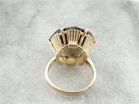 Vintage Bauble Bold Statement Ring With 23 Carat By Msjewelers