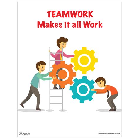 Safety Poster Teamwork Makes It All Work Cs111125