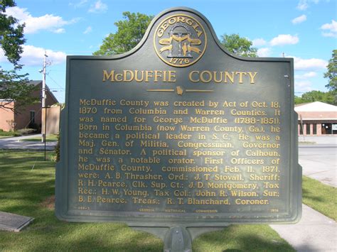 McDuffie County Marker | Thomson, Georgia | By: jimmywayne | Flickr