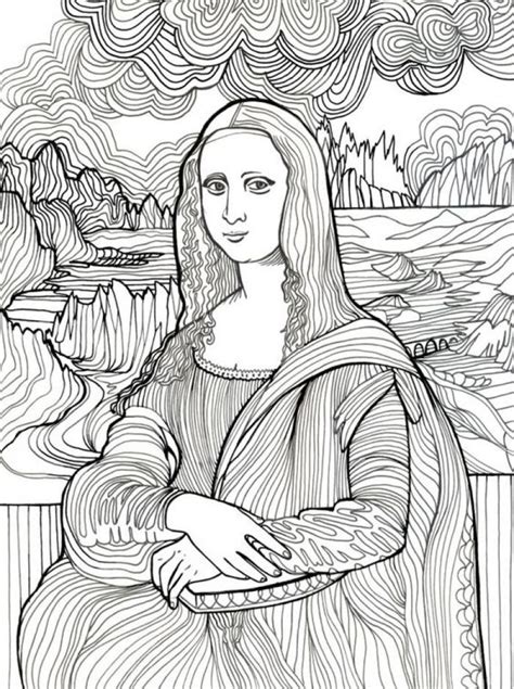 Mona Lisa Coloring Page Online
