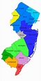Labeled Map Of New Jersey With Capital And Cities | Images and Photos ...