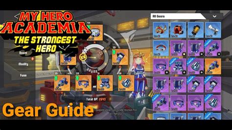 My Hero Academia The Strongest Hero Gear Guide Youtube