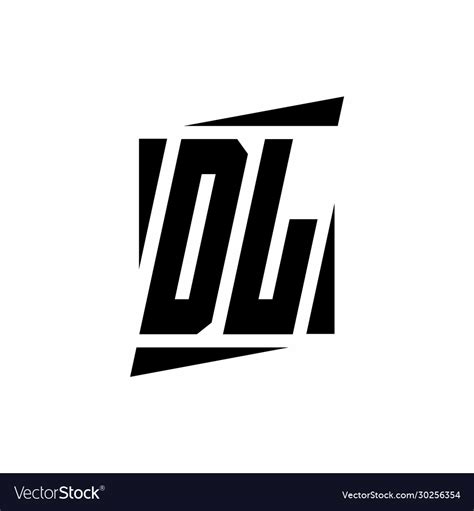 Dl Logo Monogram With Modern Style Concept Design Vector Image