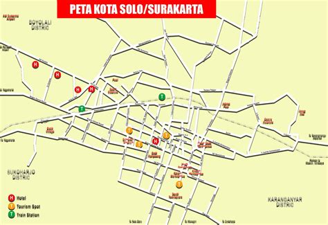 Gambar Peta Kota Surakarta Jawa Tengah Web Sejarah