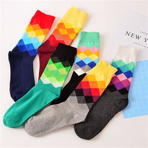 Men Socks High Quality Multi Color Fashion Men Short Cotton Happy Socks