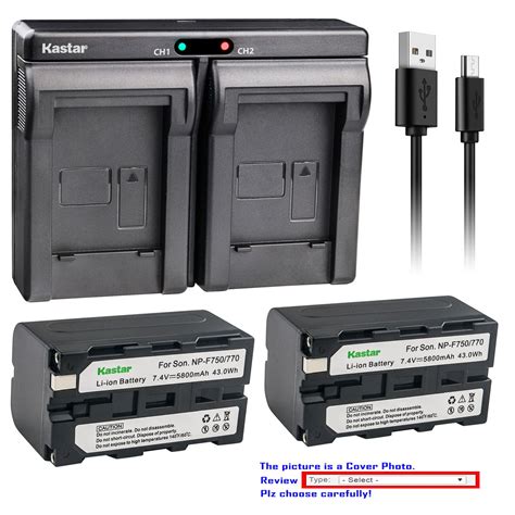 kastar battery dual usb charger for sony np f750 bc vm50 and hxr mc1500