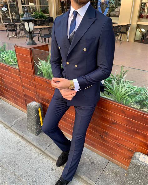 Men's double breasted suits are a style icon of their own and make a great variation on two piece suits and tuxedos. By Begmenov Double Breasted Stripe Slim Fit Suit in 2020 ...