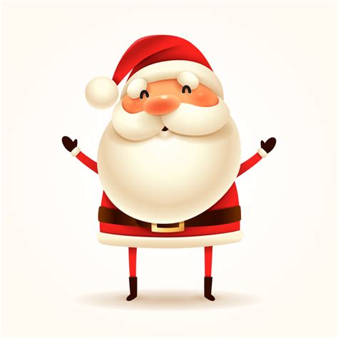 Cute Christmas Santa Illustration Vector Free Download
