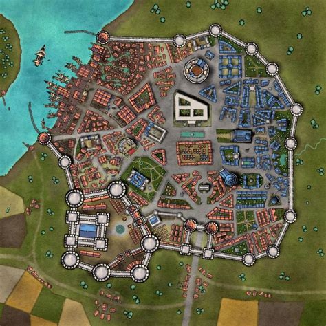 Dandd City Map Askrby In Wonderdraft Map Post In 2020 Fantasy City