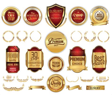 Luxury Premium Golden Badges And Labels 381133 Vector Art At Vecteezy