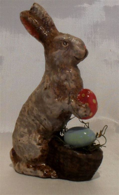 Primitive Handmade Easter Bunny Figurines By Lauralcreek On Etsy Sold