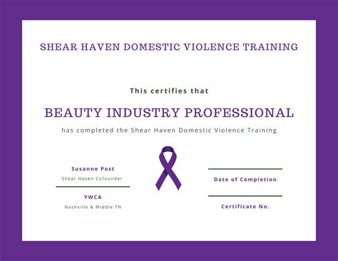 Shear Haven Domestic Violence Training Barbicide