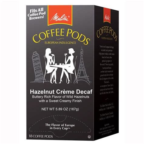 Melitta Hazelnut Creme DECAF Coffee Pods 18 Ct