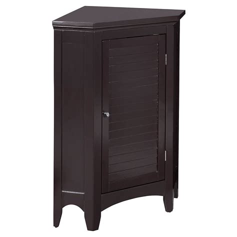 Elegant Home Fashions Slone Corner Floor Cabinet With 1 Shutter Door