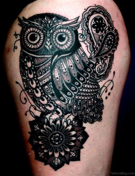 50 Lovable Owl Tattoo On Thigh
