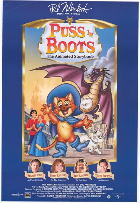 Puss In Boots The Animated Storybook Movie Poster Style A 11 X 17 1999