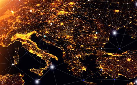 1920x1080px 1080p Free Download Europe From Space Europe At Night