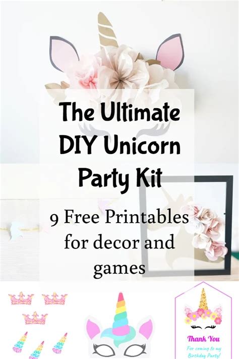 Diy Unicorn Birthday Kit 9 Free Printables And Templates Domestic