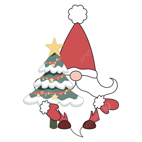Christmas Gnome Christmas Tree Christmas Dwarf Christmas Tree Gnome Gnome Png And Vector With
