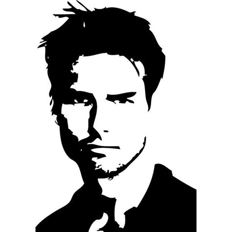 Actor Tom Cruise Vector Portrait Vector Portrait Silhouette Art Tom
