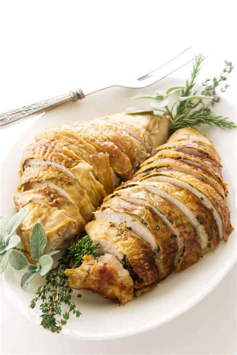 roasted turkey breast with garlic herb butter savor the best