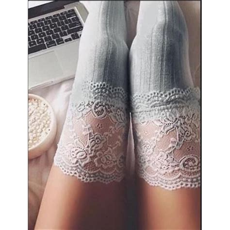 lanshifei brand fashion sexy warm long cotton lace stocking over knee stocking women winter knee