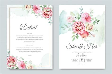 My beloved wedding invitation card template is the another set of beautiful invite consisting of an envelop and card inside. Wedding Card And Invitation Card With Beautiful Roses ...
