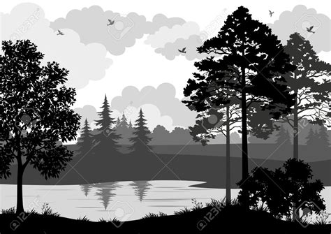 Pine Trees On The River Clipart 20 Free Cliparts