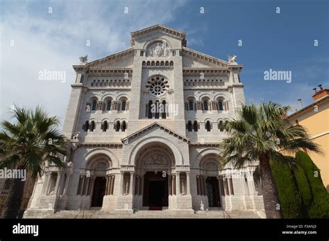 Cathedral Of Our Lady Of The Immaculate Conception Side View Monaco